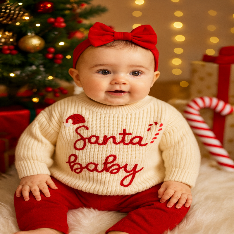 JoyKnit – Cozy & Warm - Christmas sweater with text
