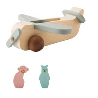 Thumbnail for Woods™ - Promote Creativity & Motor Skills - Wooden Montessori Airplane Toy