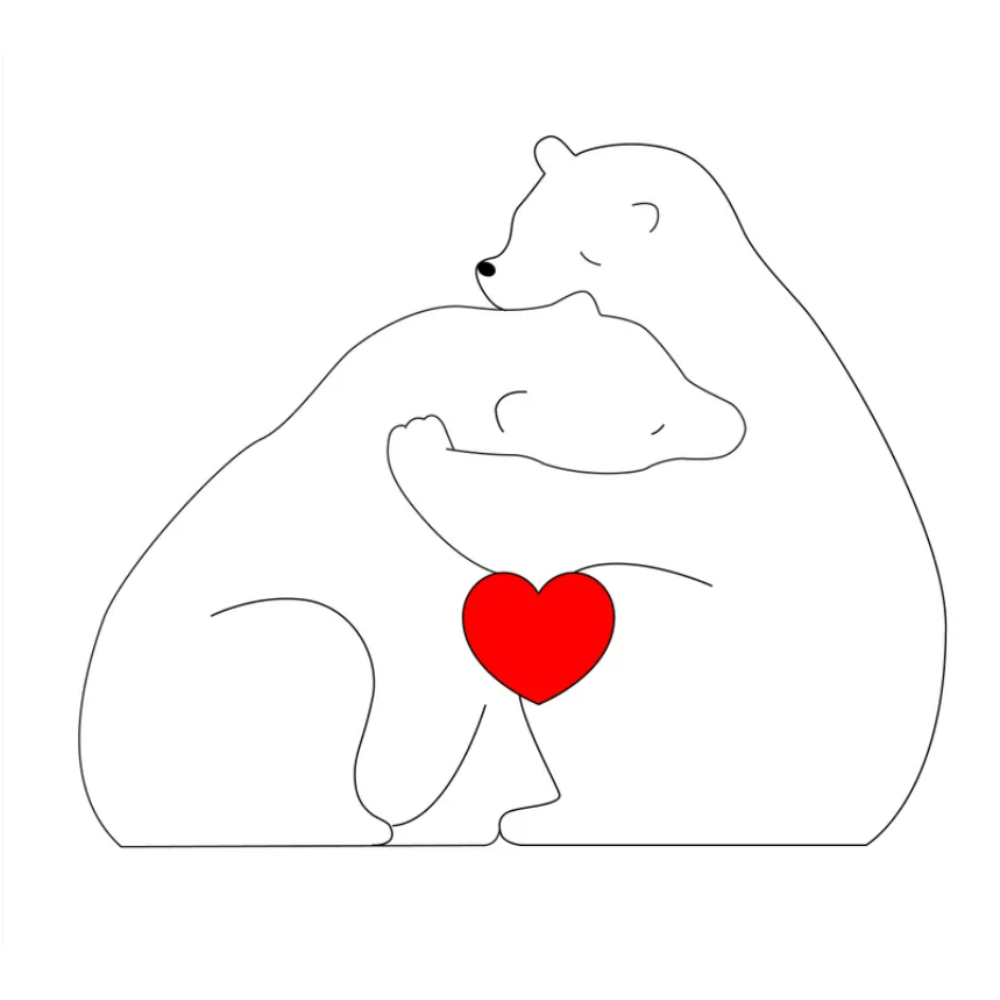 Family Puzzle™ – Personalized Mother's Day Gift with a Family of Bears