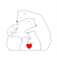 Thumbnail for Family Puzzle™ – Personalized Mother's Day Gift with a Family of Bears