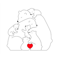 Thumbnail for Family Puzzle™ – Personalized Mother's Day Gift with a Family of Bears