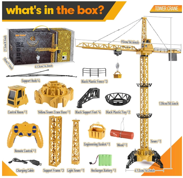 CranePro – Interactive & Realistic – RC Tower Crane Toy
