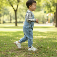 Thumbnail for KinderMove – Sturdy & Supple - Velcro Sneakers with bear pattern