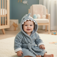 Thumbnail for CozyNest – Soft & Absorbent – Bathrobe with Animal Design