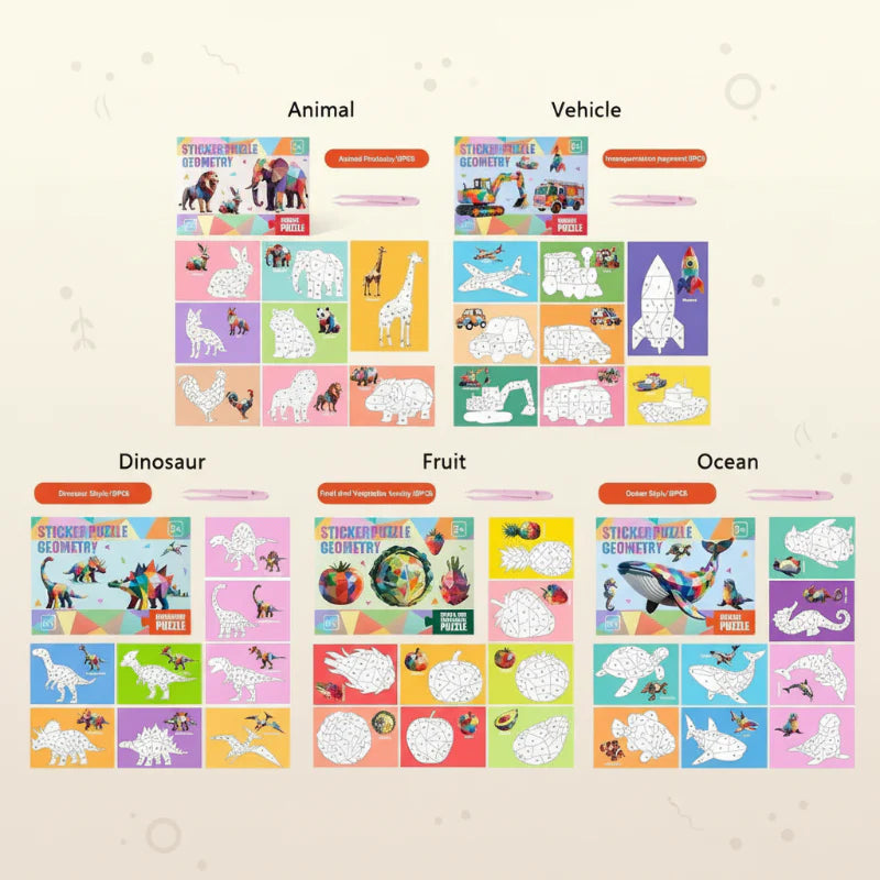 3D Sticker Puzzle – Creative & Educational – Geometric 3D Puzzle