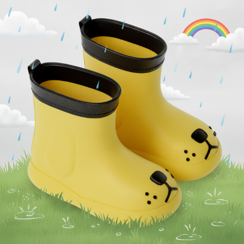 PuddlePaws Kids – Waterproof & Playful - Woof Rain Boots