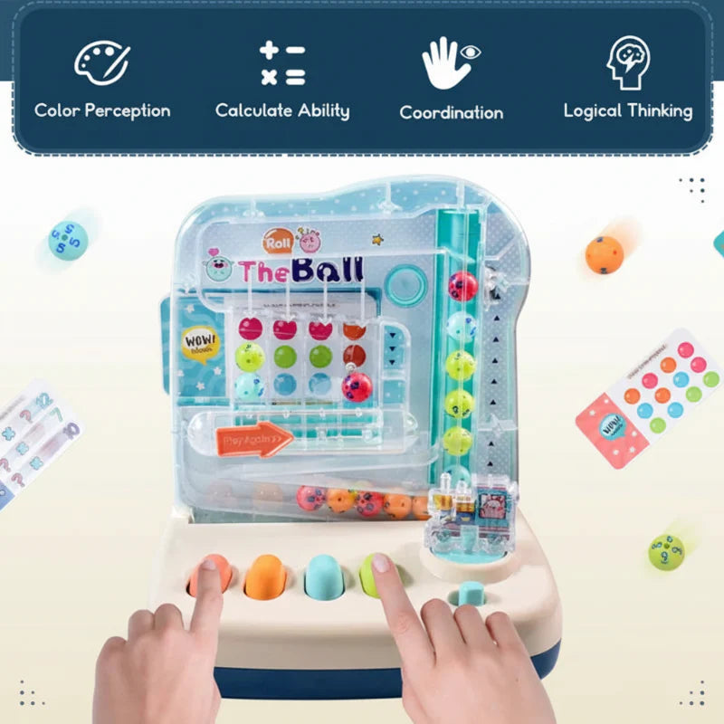 Montessori Math Track Game – Learning & Logic – Ball Track Game