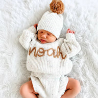 Thumbnail for Personalized Baby Sweater – Unique & Loving – Embroidered Personalized Baby Sweater