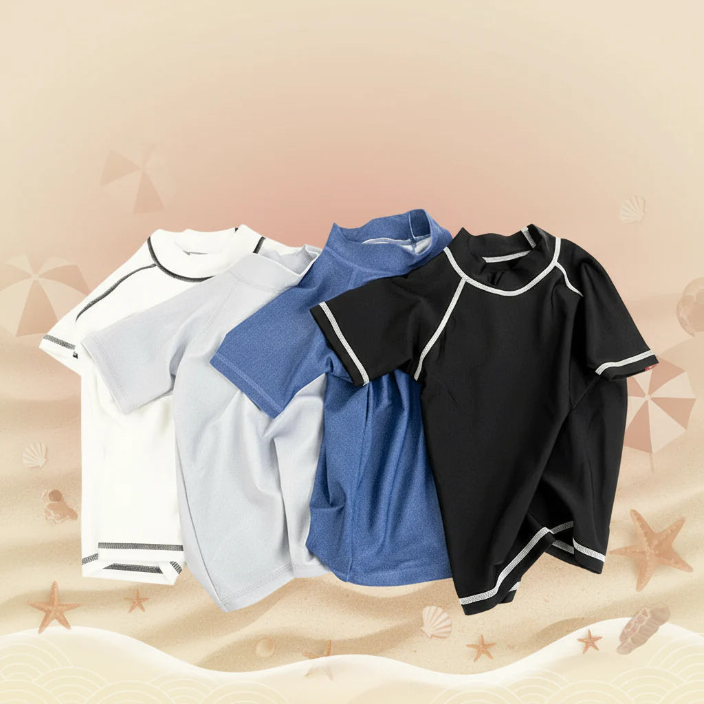 SunnyGuard – Summery & Protective – Anti-UV Children's Swim Shirt with Short Sleeves