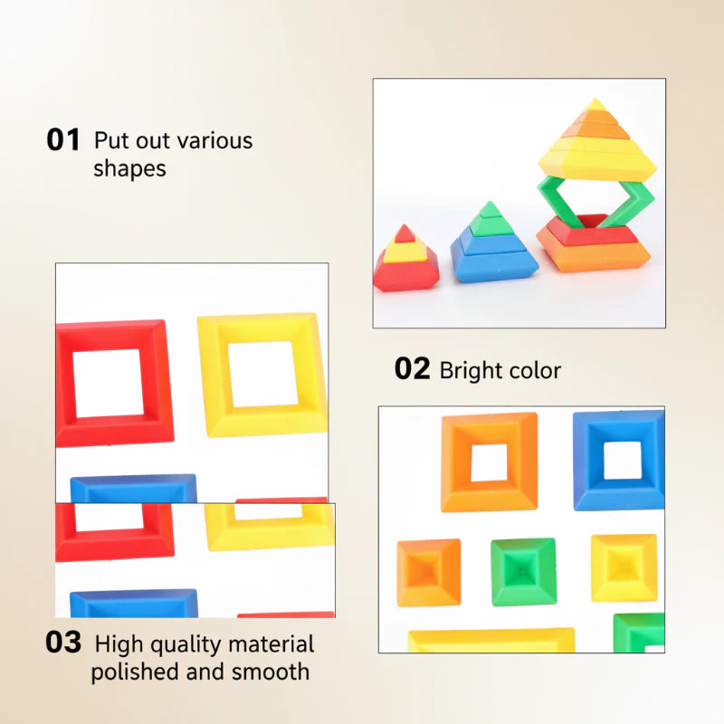 Pyramid Stacking Blocks – Motor Skills and Creativity – Stacking Block Set