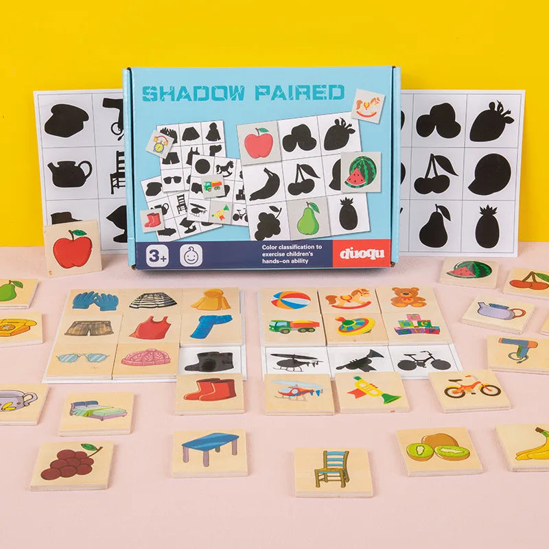 Shape Match Puzzle™ – Find the Shadow - Wooden Sorting Puzzle