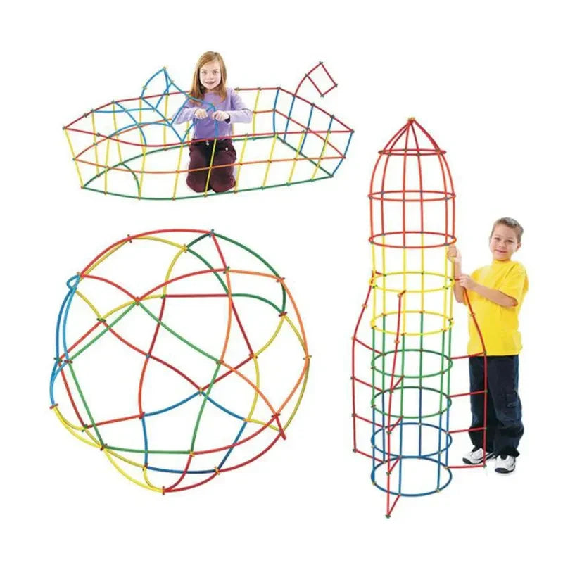 BuildPlay – Imagination & Skill – Construction Tubes with Connectors