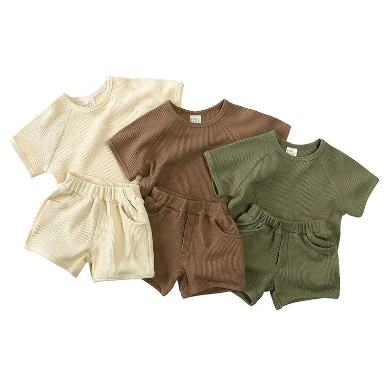 Mini Fashion™ - Summer rib fabric clothing set.