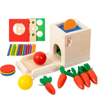 Thumbnail for Smart Carrots –  Colors & Shapes - Wooden Sorting Toys
