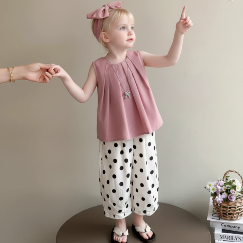 Sleeveless Tops & Pants – Soft & Stylish – Children's Summer Outfit