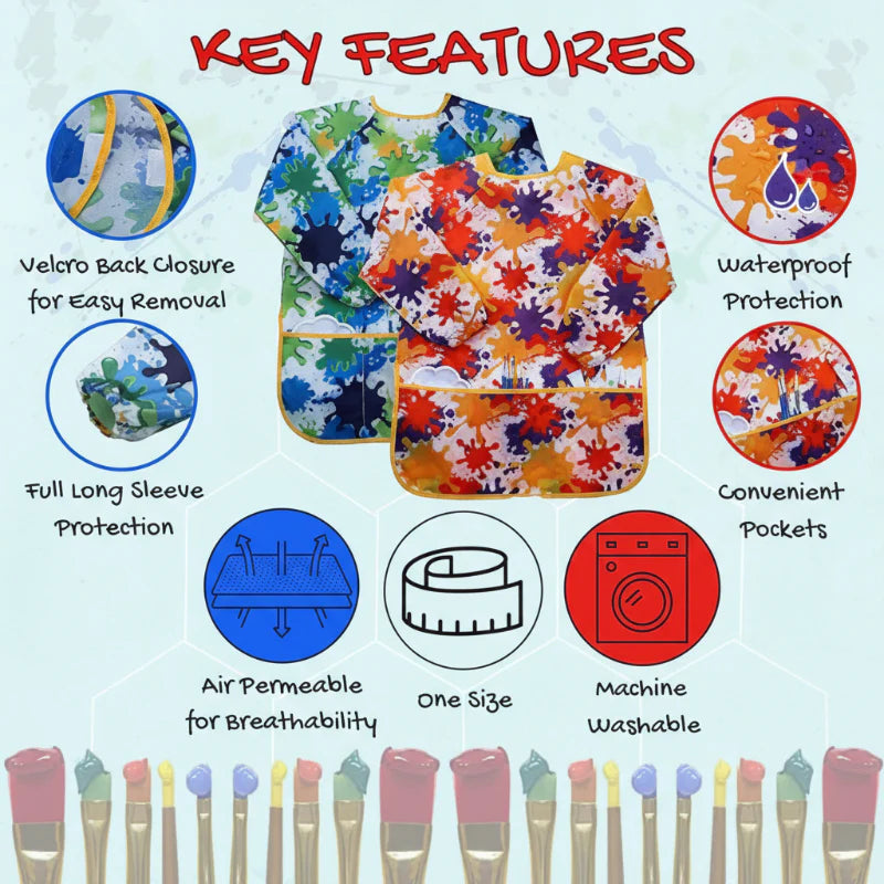 ArtEase – Colorful & Water-Repellent – Paint Apron for Children