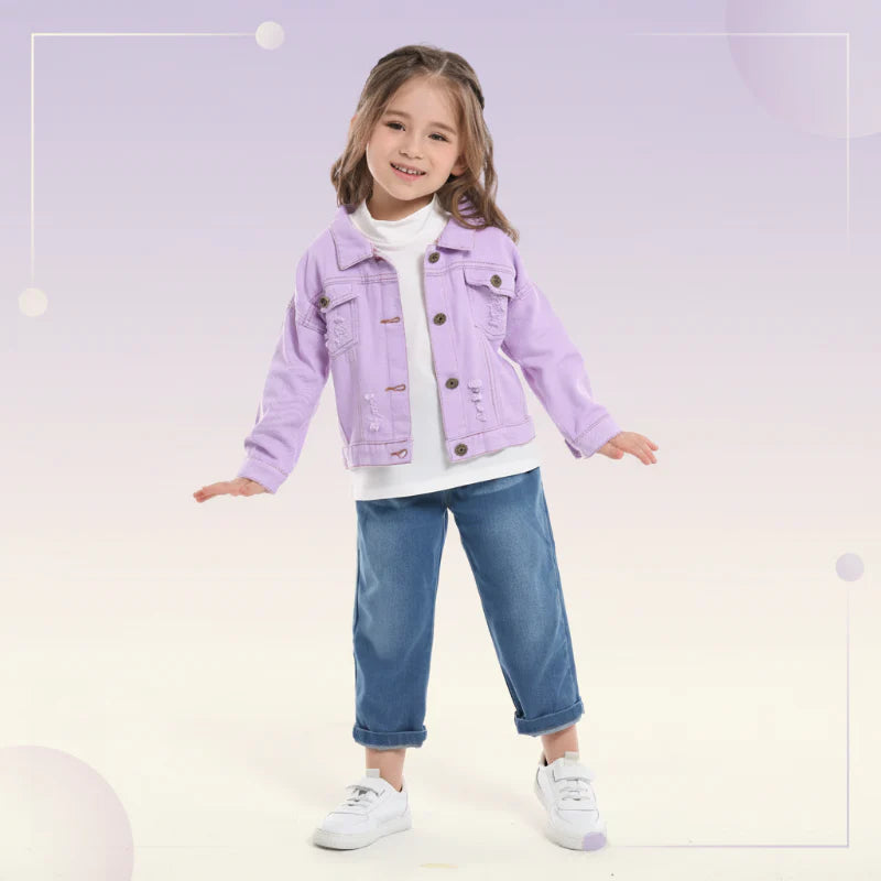 Candy Color Denim Jacket – Lightweight Denim Jacket for Kids