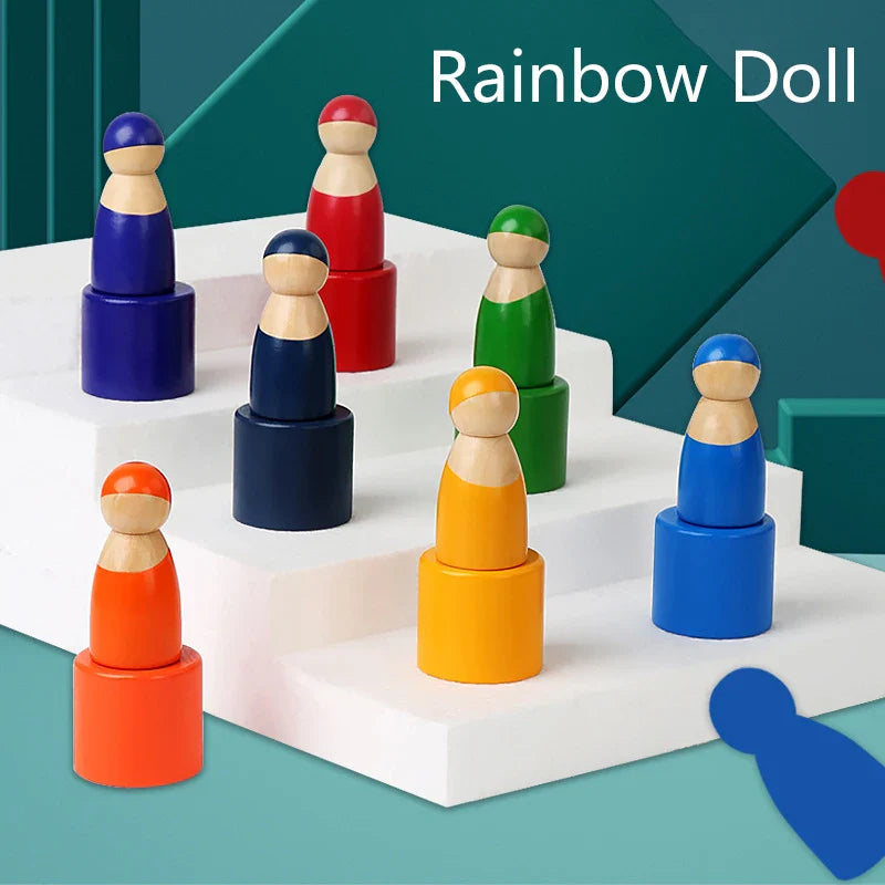 Rainbow Puzzle™ – Colorful & Creative - Wooden Sorting Toys