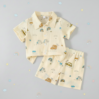 Thumbnail for Dinosaur & Car Print Outfit – Cool & Playful – Summer Clothing Set