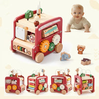 Thumbnail for BusyRide – Educational & Versatile – Wooden Montessori Activity Bus
