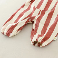 Thumbnail for Striped Overall Romper – Soft & Comfort – Kids' Jumpsuit