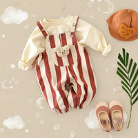 Thumbnail for Striped Overall Romper – Soft & Comfort – Kids' Jumpsuit