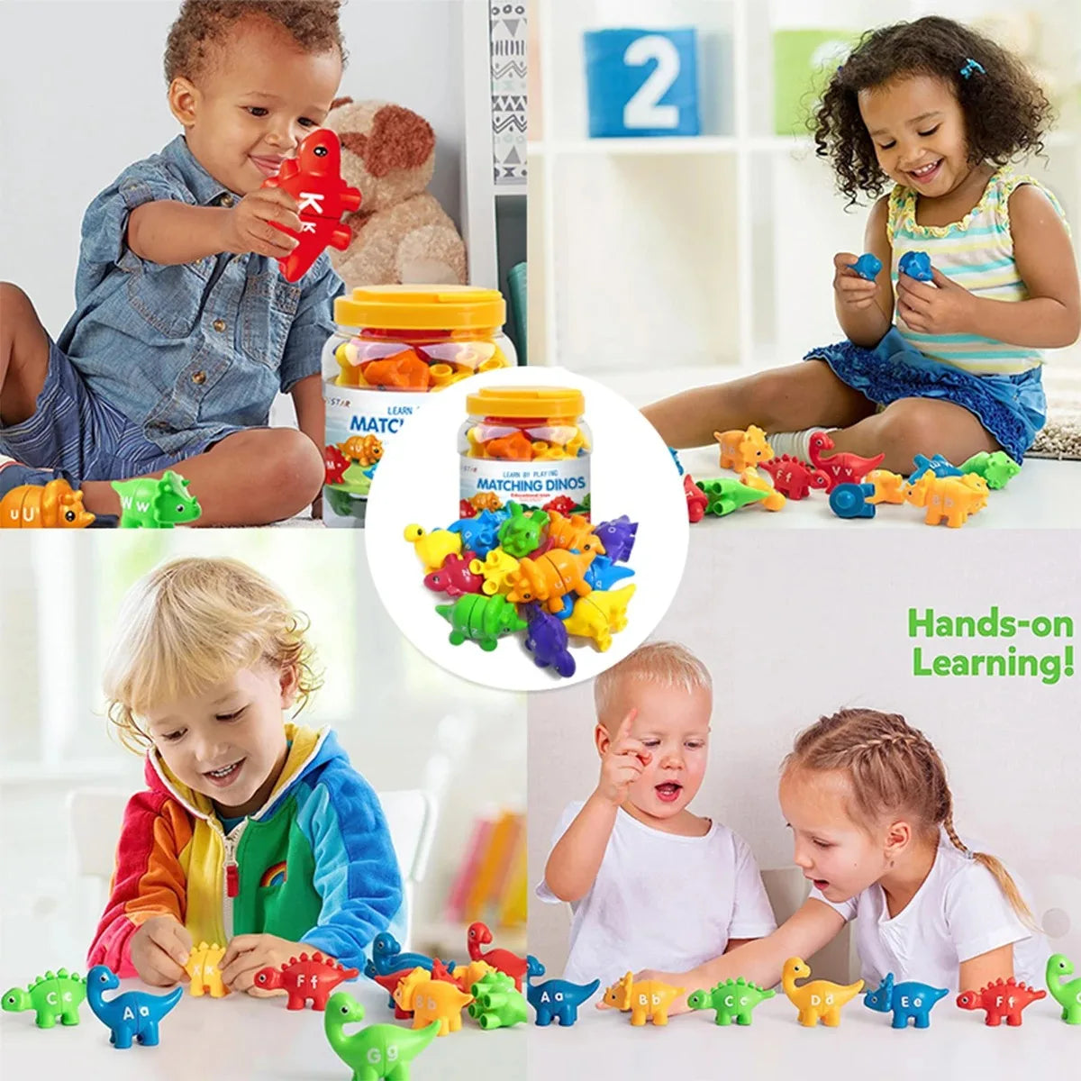 Matching Dino's – Fun & Educational - Alphabet And Numbers Dino Game