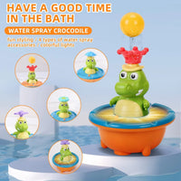 Thumbnail for Light Up Crocodile Bath Toy – Interactive & Water Fun – Crocodile Fountain Bath Toys