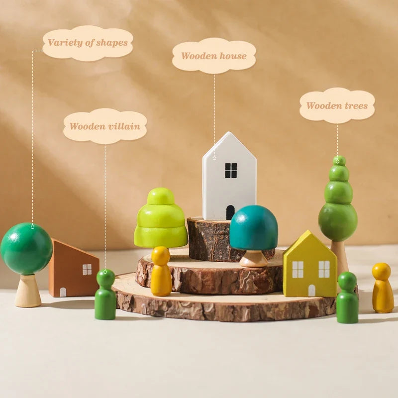 Wooden Forest Blocks – Creativity & Development – Wooden Stacking Blocks Set