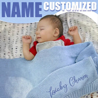 Thumbnail for Personalized Baby Blanket – Soft & Unique – Personalized Embroidered Cotton Blanket