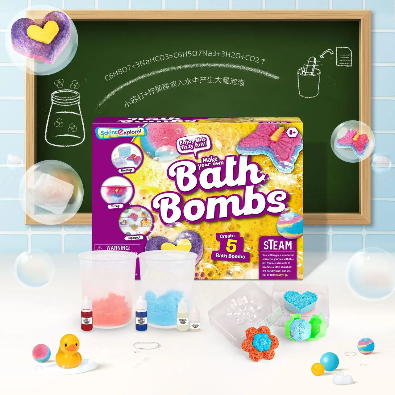 BathBombs – Colorful & Educational – DIY Bath Bomb Kit