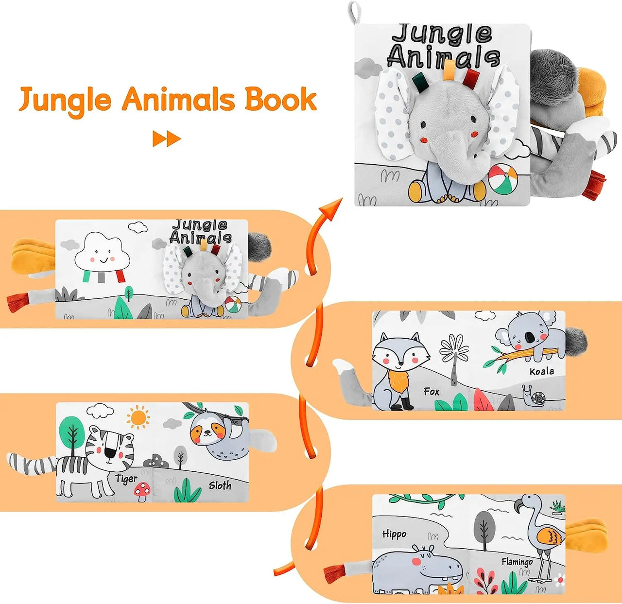 Soft Sensory Book – Feeling & Discovery - Baby Booklet