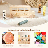 Thumbnail for PressBus – Montessori & Educational – Wooden Press Play Bus
