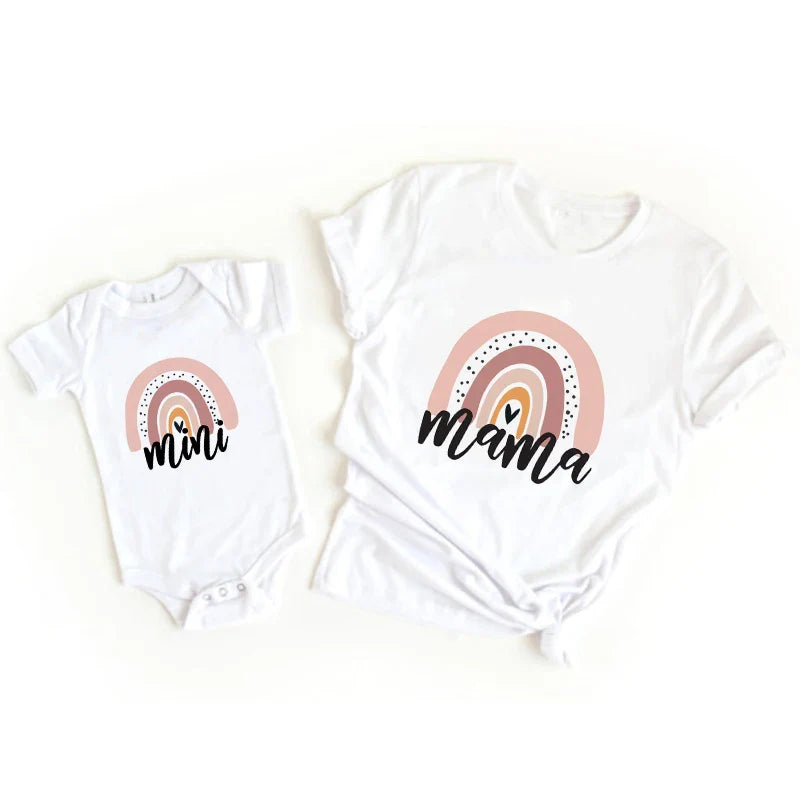 Mini Fashion™ - Mommy & Daughter - Matching Shirt & Romper