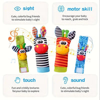 Thumbnail for Wrist Rattle and Socks – Motor Skills & Play – Baby Rattles (Set of 4)