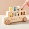 PressBus – Montessori & Educational – Wooden Press Play Bus