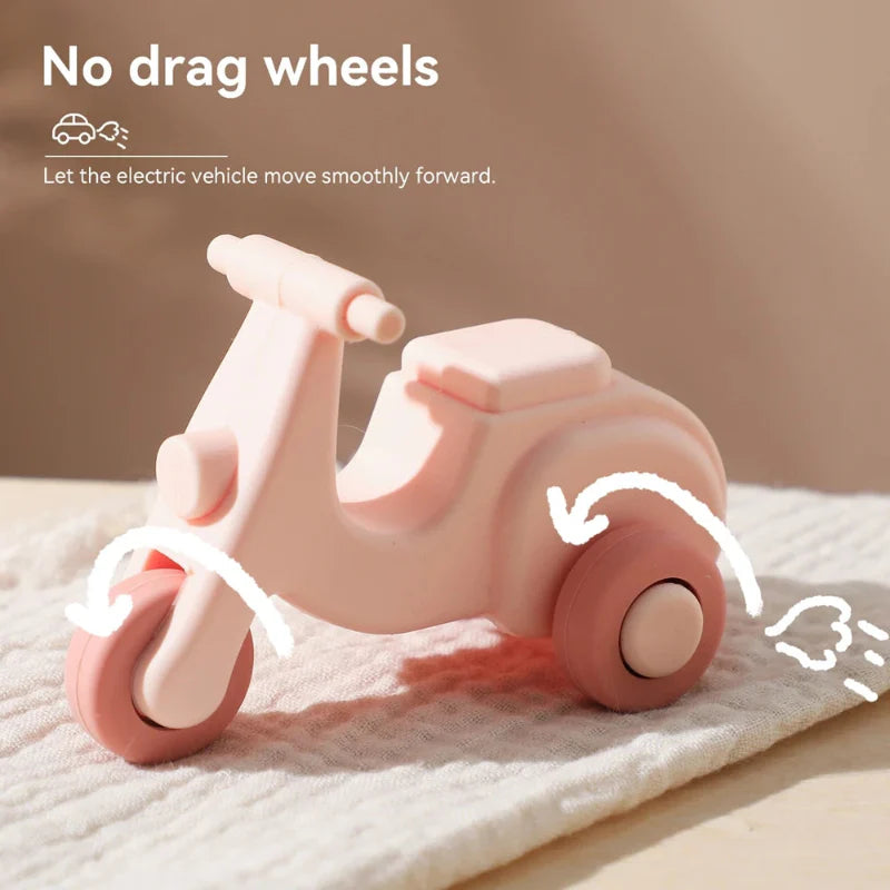 Montessori Silicone Toy Car – Safe & Teething-Friendly – Silicone Teething Toy Vehicle