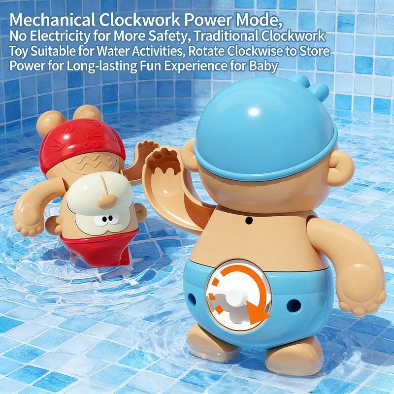 Clockwork Monkey Toy – Playful & Water Fun – Wind-Up Bath Toy