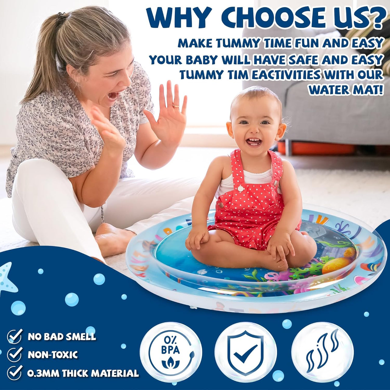 TinyWave – Cheerful & Developmental – Baby Sensory Water Mat
