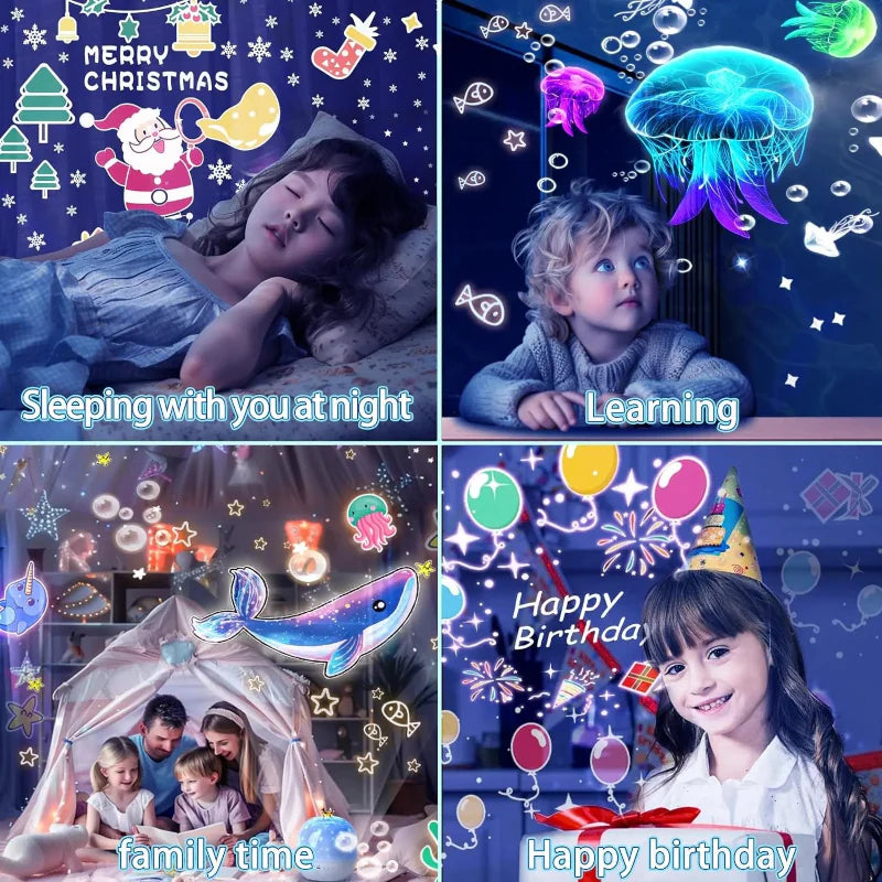 CosmoGlow – Dreamy & Creative – Galaxy Projector Night Light with 360° Rotation