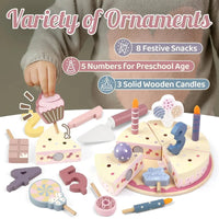 Thumbnail for Wooden Cake Cutting Toy – Creative & Role-Playing – Wooden Birthday Cake