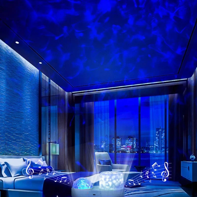 OceanGlow – Soothing & Magical – Starry Sky Projection Night Light