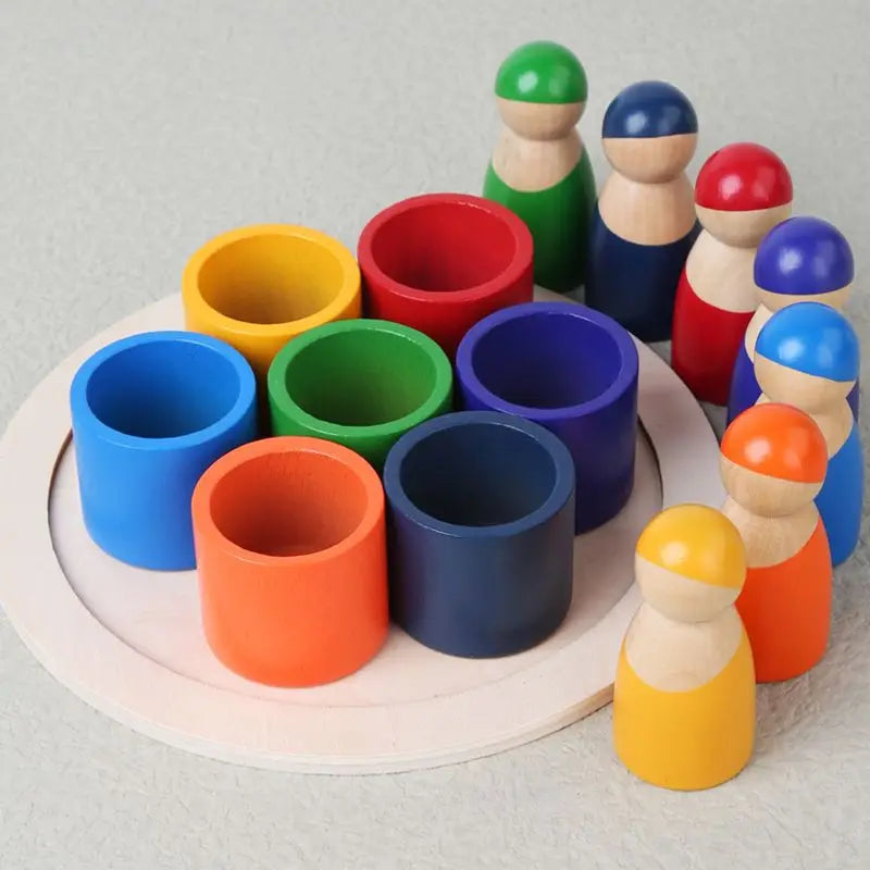 Rainbow Puzzle™ – Colorful & Creative - Wooden Sorting Toys