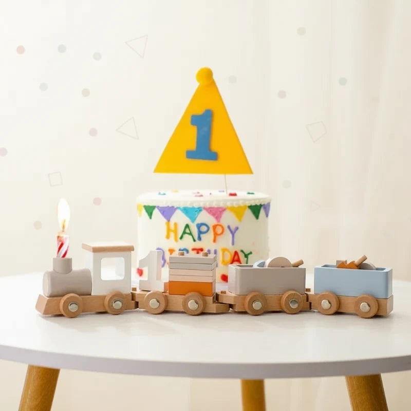 TrainCount –  Classic & Educational – Wooden Montessori Train