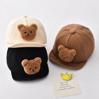 Thumbnail for Mini Fashion - Cool & Cute - Corduroy Children's Bear Cap