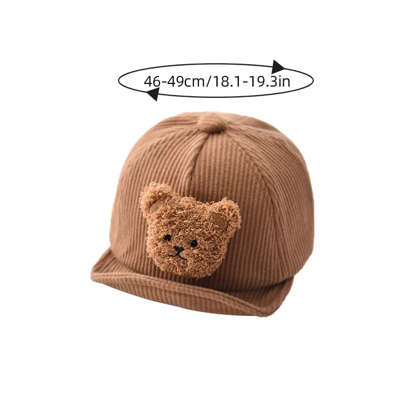 Mini Fashion - Cool & Cute - Corduroy Children's Bear Cap