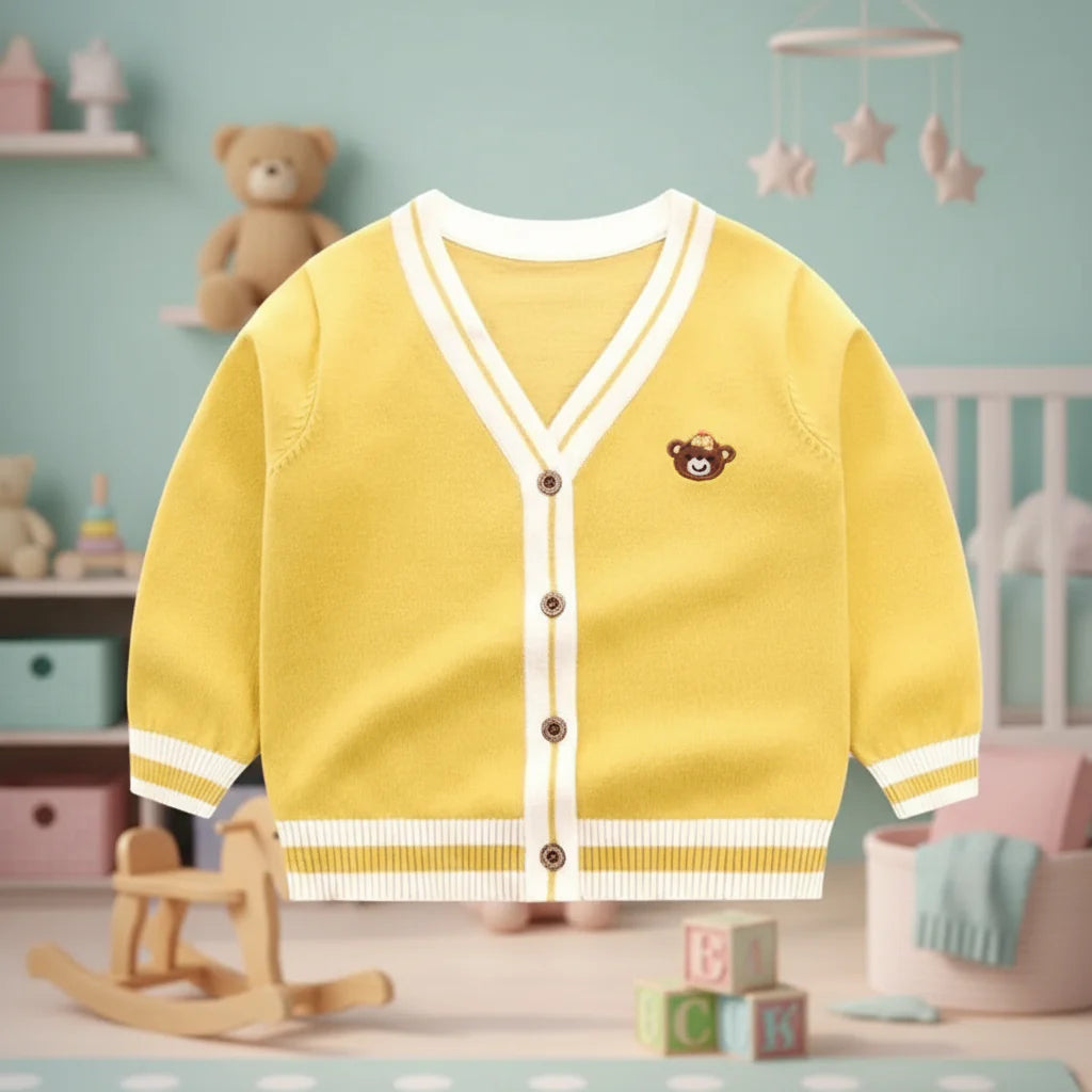 CozziWear – Warm & Trendy – Knitted Cardigan with Bears