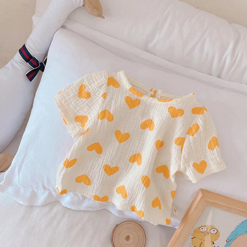 Mini Fashion™ - Airy Cotton - Children's Hearts Summer Set
