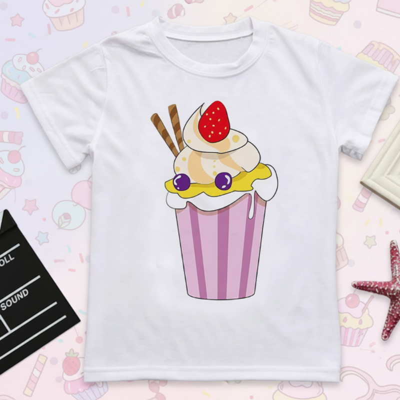 Boys & Girls Summer Tee – Comfortable & Playful – Cute Print Kids' T-Shirt