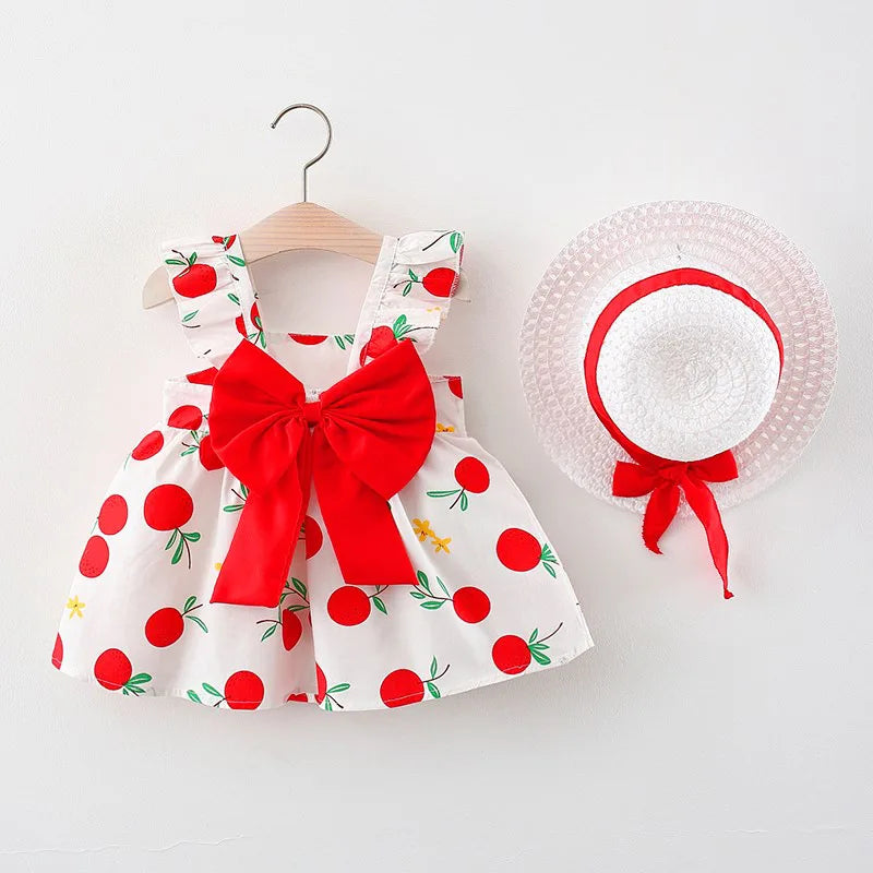Mini Fashion™ – Sweet & Summery - Fruit Dress (includes FREE straw hat)